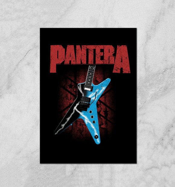 Плакат с притом Pantera цвета Белый Плакат с изображением Pantera цвета Белый