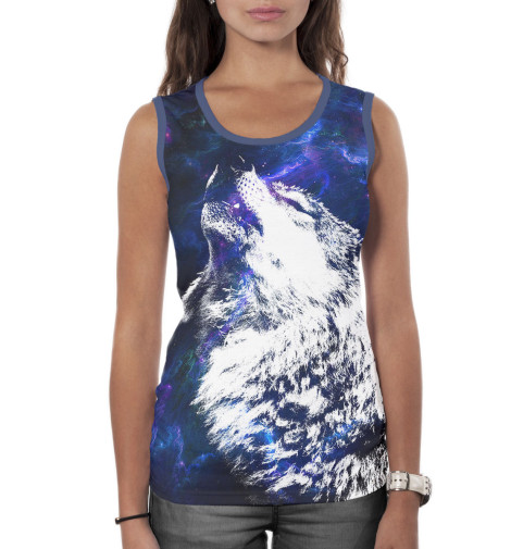 

Майки Print Bar, Белый, Волк