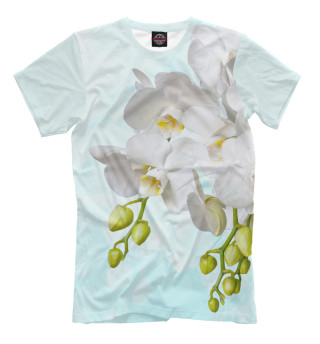 Мужская футболка Белоснежная орхидея