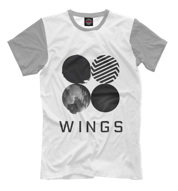 Футболка для мальчиков с изображением Wings BTS цвета Молочно-белый