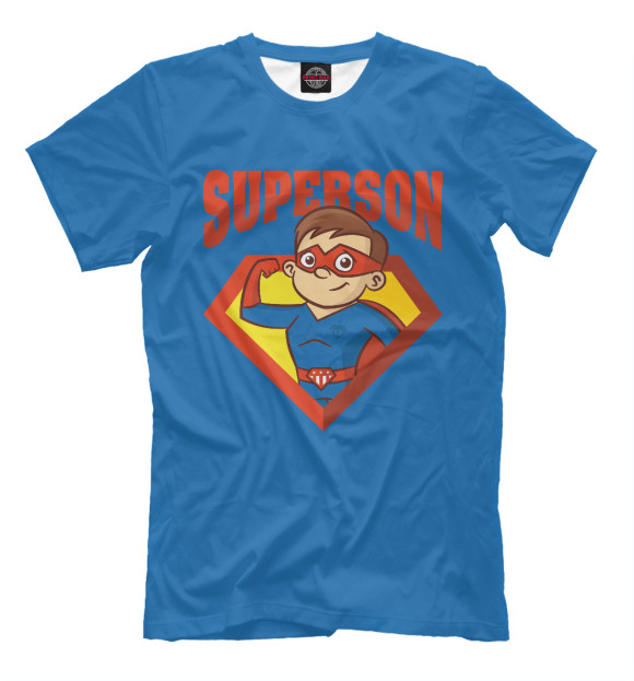Мужская футболка с изображением Супер сын цвета Белый