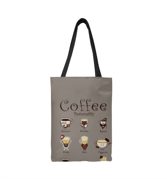 Сумка-шоппер с изображением Coffee Personality цвета 