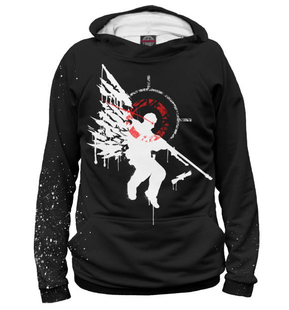 Женское худи с изображением CS:GO / Cache Graffiti цвета Белый