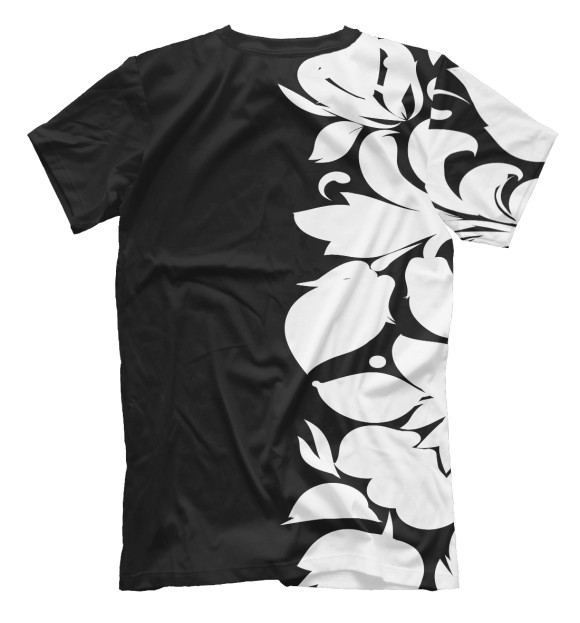 Футболка для мальчиков с изображением Russia Black&White Ornament цвета Белый