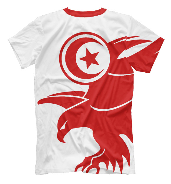 Мужская футболка с изображением Тунис цвета Белый