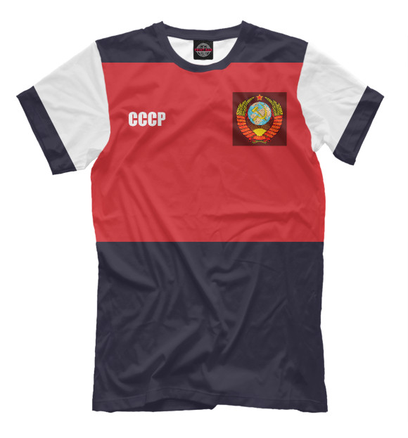 Мужская футболка с изображением Олимпийка СССР цвета Молочно-белый