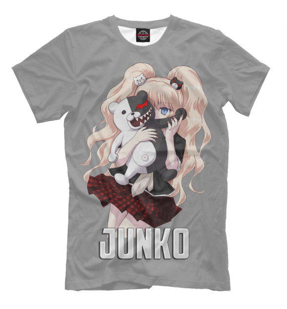 Футболка для мальчиков с изображением Junko цвета Серый