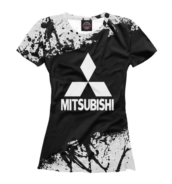 Женская футболка с изображением MITSUBISHI SPORT цвета Белый