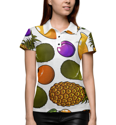 

Поло Print Bar, Белый, Фрукты