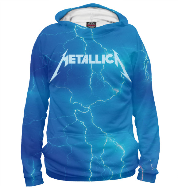 Мужское худи с изображением Metallica цвета Белый