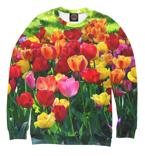 

Свитшоты Print Bar, Белый, Тюльпаны