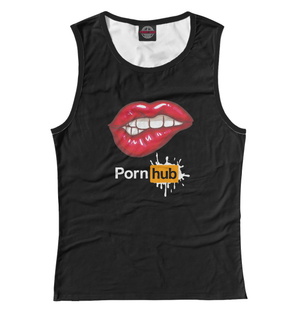 Женская майка с изображением Порно хаб цвета Белый