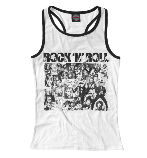 

Майки борцовки Print Bar, Белый, Rock'n'Roll