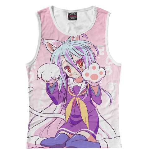 

Майки Print Bar, Белый, No Game No Life. Широ