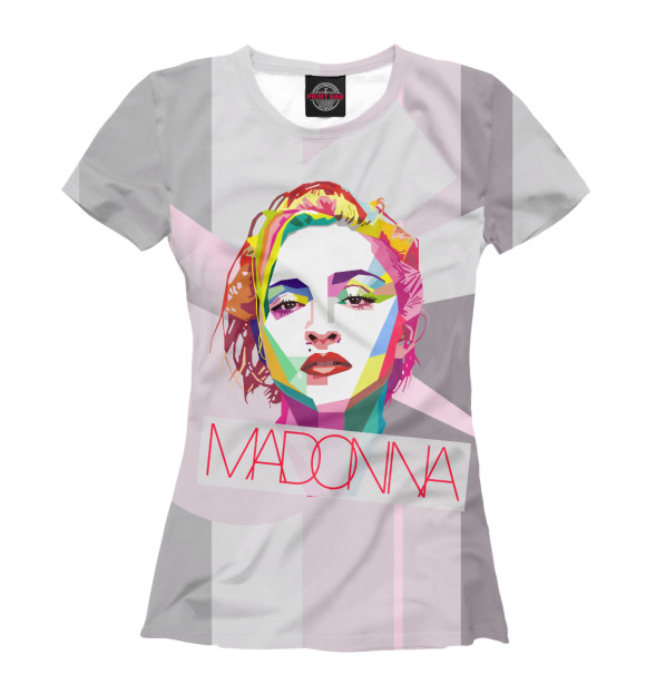 Футболка для девочек с изображением Madonna цвета Белый