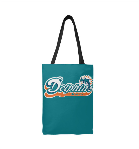 Сумка-шоппер с изображением Miami Dolphins - Майами Долфинс цвета 