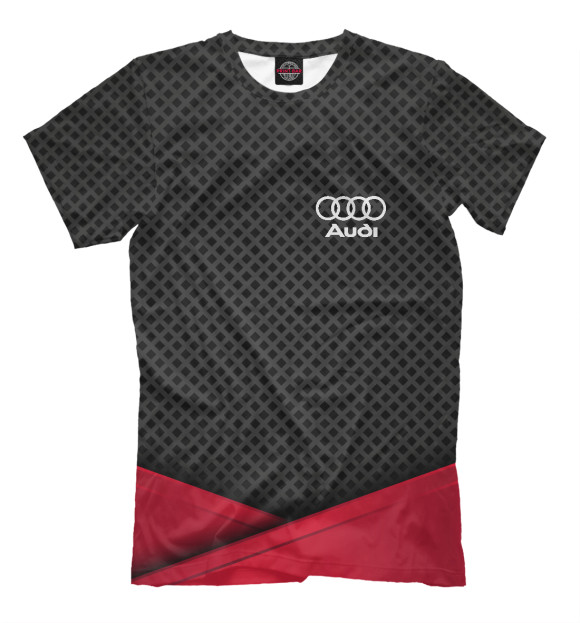 Мужская футболка с изображением Audi sport 2018 цвета Черный