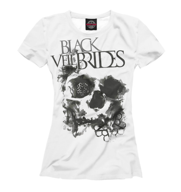 Футболка для девочек с изображением Black Veil Brides цвета Белый