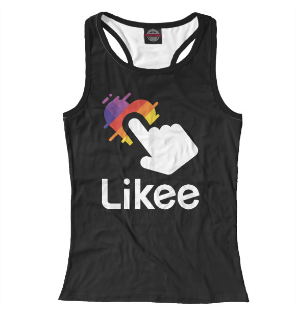 Женская майка-борцовка с изображением Likee цвета Белый