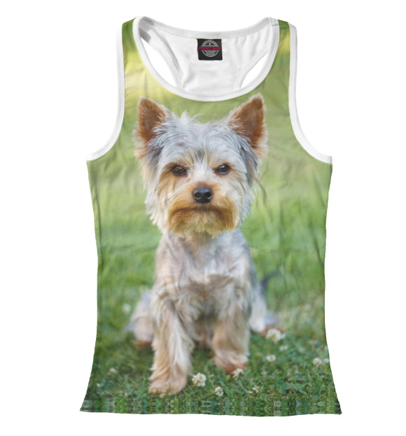 Женская майка-борцовка с изображением Йорк цвета Белый