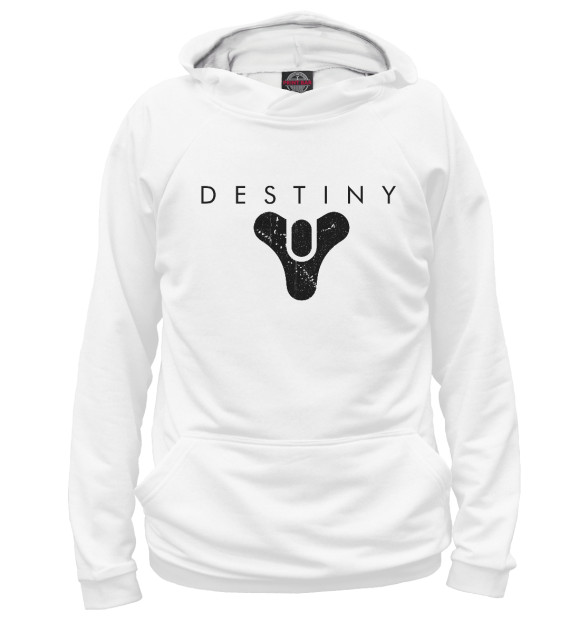 Мужское худи с изображением Destiny 2 цвета Белый