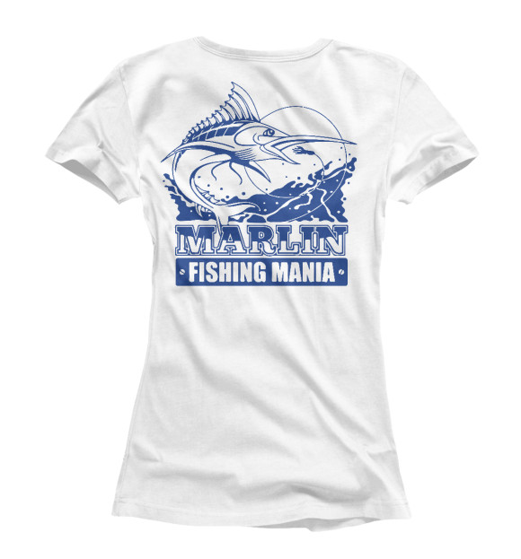 Женская футболка с изображением Marlin цвета Белый
