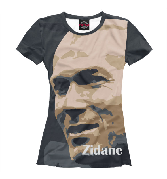 Женская футболка с изображением Zidane цвета Белый