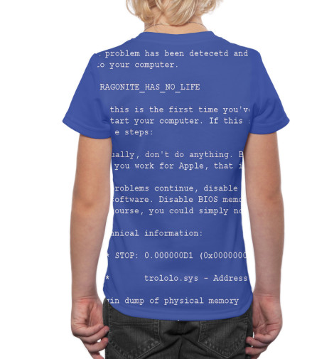 

Футболки Print Bar, Грязно-голубой, BSOD