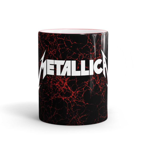 Кружка с изображением Metallica цвета розовый