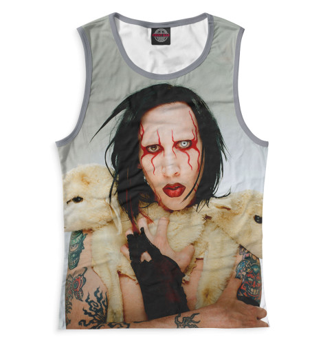 

Майки Print Bar, Белый, Mаrilyn Manson