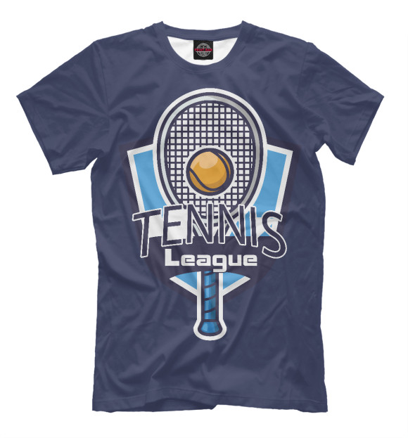 Мужская футболка с изображением Теннис цвета Р‘РµР»С‹Р№
