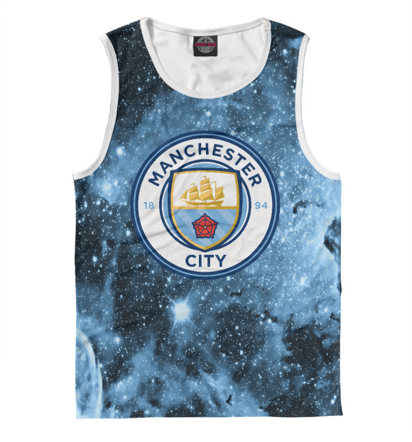Мужская майка с изображением Manchester City Cosmos цвета Белый