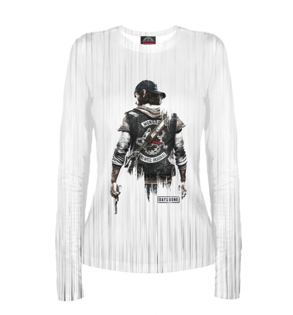 Женский лонгслив с изображением Days Gone цвета Белый