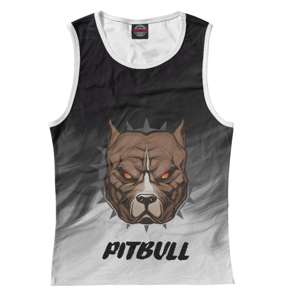 Майка для девочки с изображением Pitbull цвета Белый