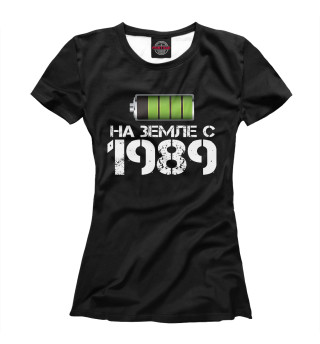 Футболка для девочек На земле с 1989