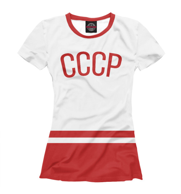 Футболка для девочек с изображением СССР цвета Белый