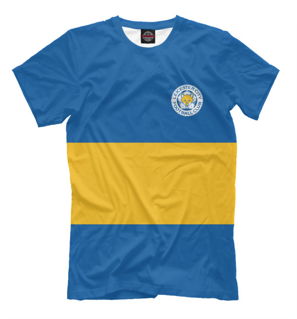 Футболка для мальчиков с изображением Leicester City Blue&Yellow цвета Грязно-голубой