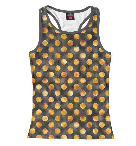 Женская майка-борцовка с изображением Золотой горошек цвета Белый