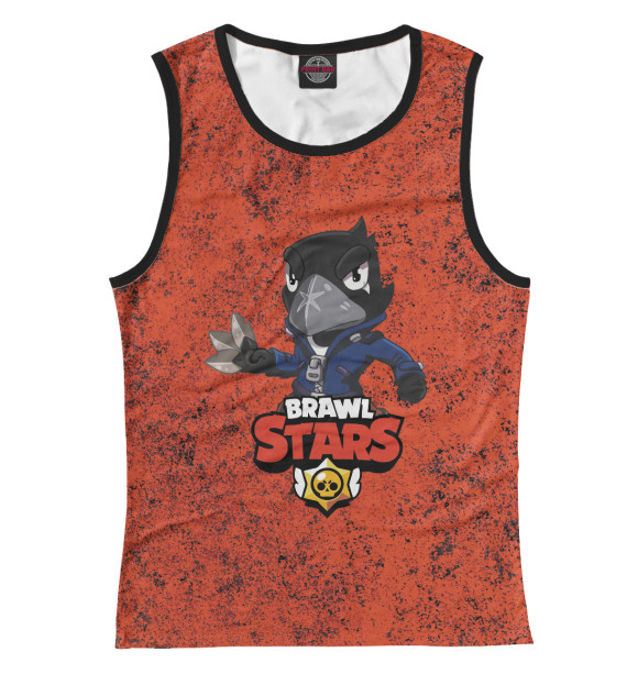 Женская майка с изображением Brawl Stars Crow цвета Белый
