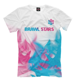 Мужская футболка Brawl Stars Neon Gradient (дым)