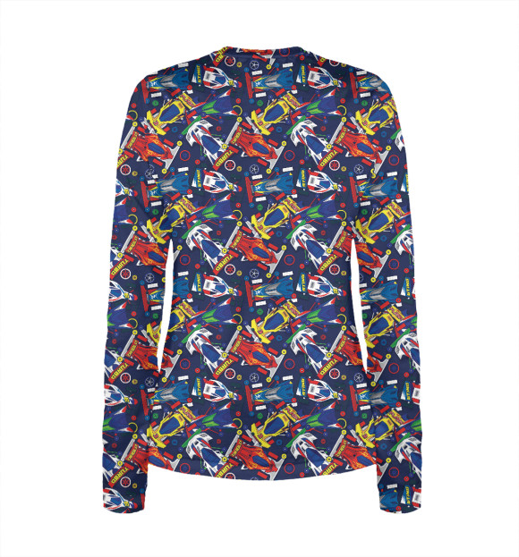 Женский лонгслив с изображением Формула-1 цвета Белый