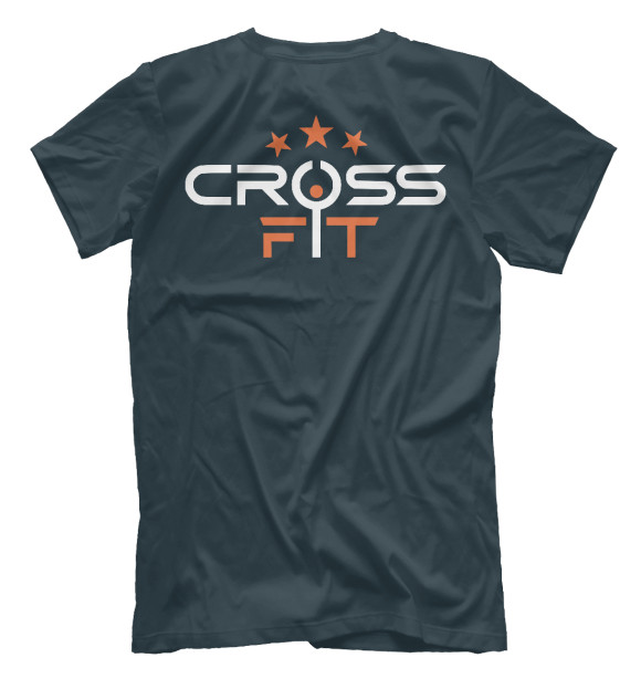 Мужская футболка с изображением Crossfit цвета Белый
