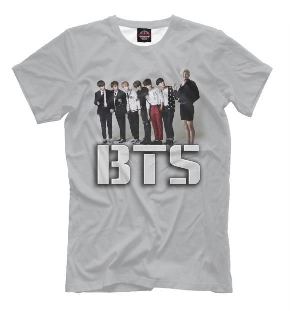 Футболка для мальчиков с изображением BTS цвета Белый