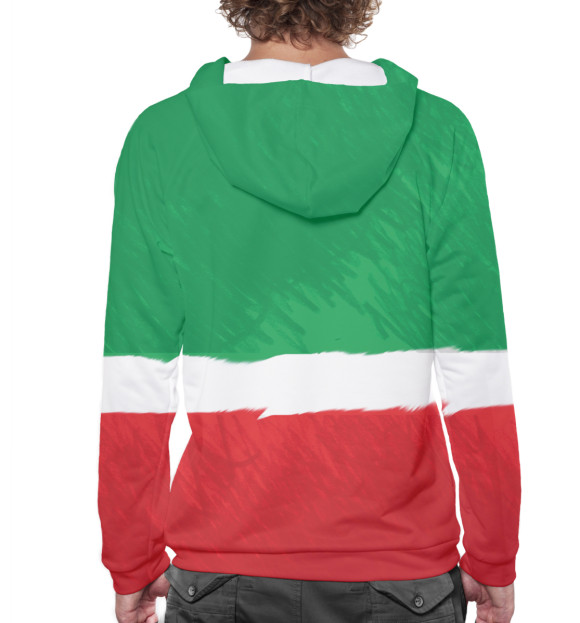 Мужское худи с изображением Чечня цвета Белый