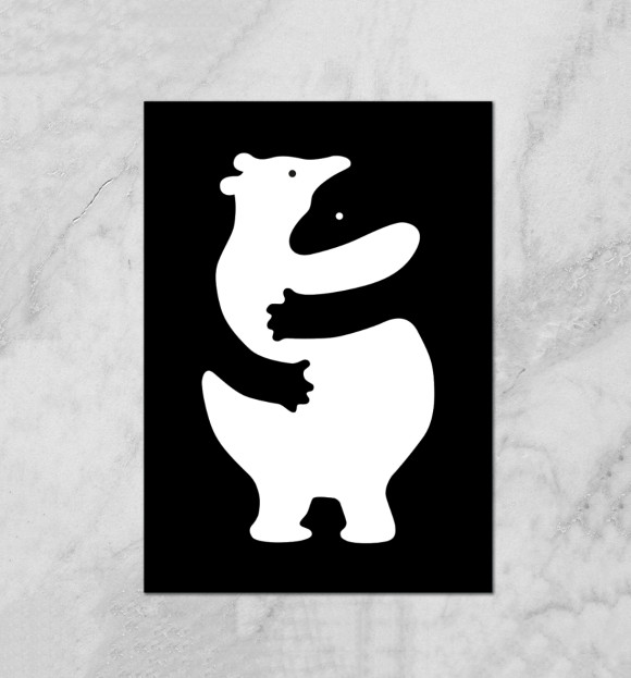 Плакат с изображением Warm Hugs цвета Белый