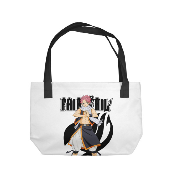 Пляжная сумка с изображением Нацу. Fairy Tail цвета 