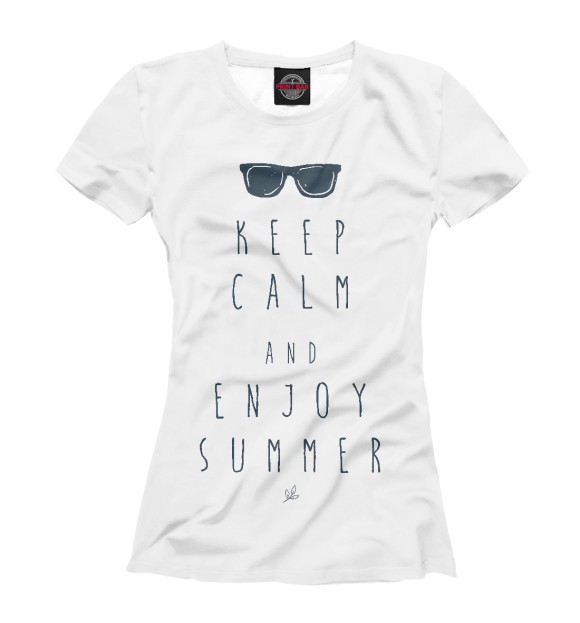 Женская футболка с изображением Лето цвета Белый