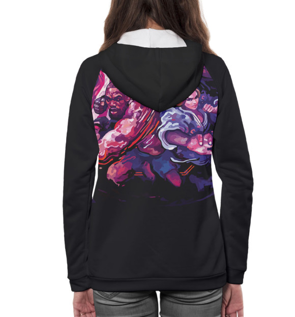 Женское худи с изображением Единоборства цвета Белый