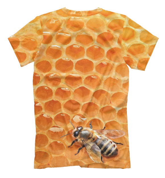 Мужская футболка с изображением Пчёлки цвета Белый