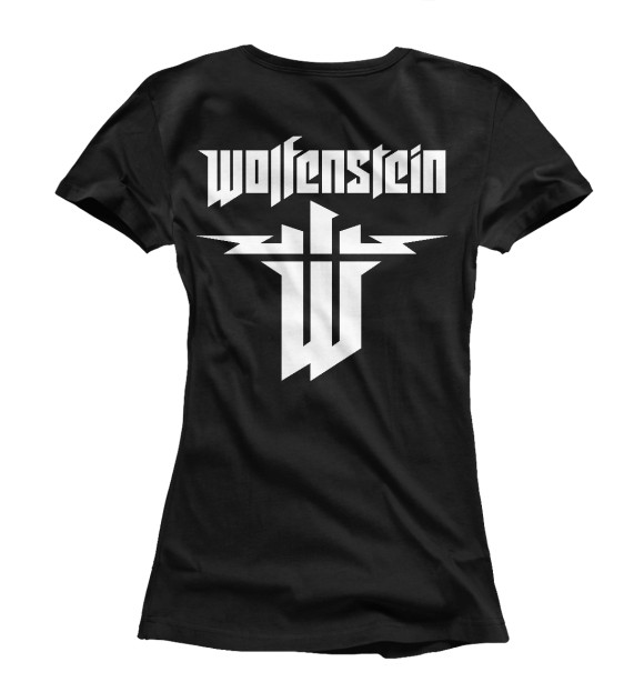 Женская футболка с изображением Wolfenstein цвета Белый